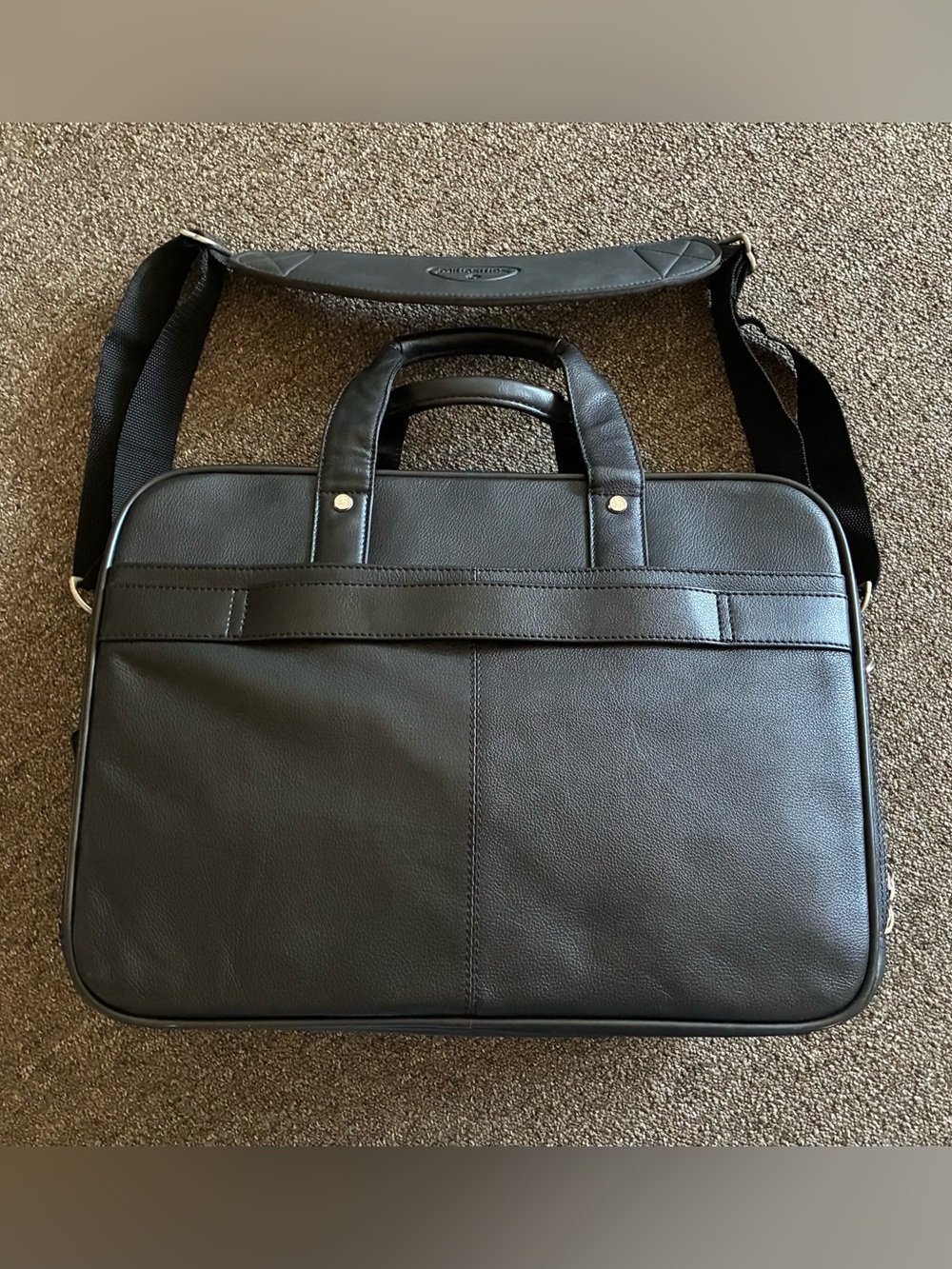 SAMSONITE NEW Classic Expandable Leather Brieftcase Black - Picture 2 of 7
